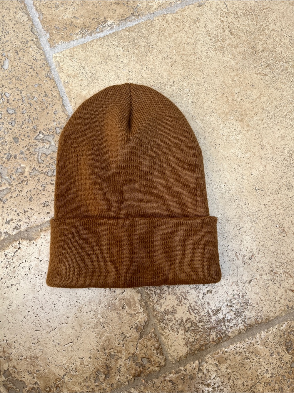Adult brown Cuffed Beanie Hat